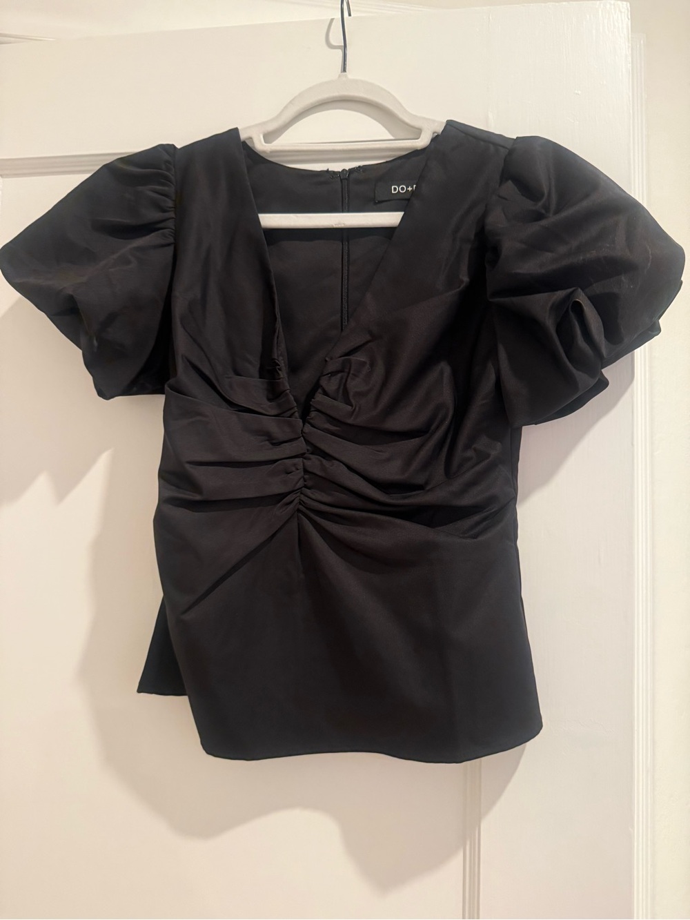 Do+Be Black Puff Sleeve Top
